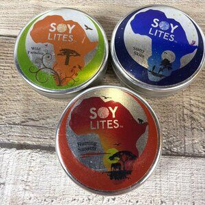 African Travel Soy Lites Candle 3pc Set South Africa Artisan Travel 15 Hour Burn